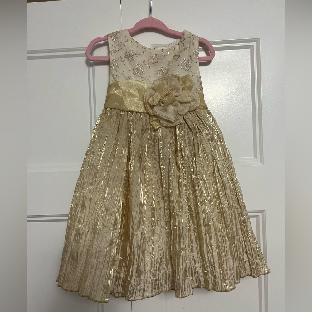 Fancy gold dress for toddler